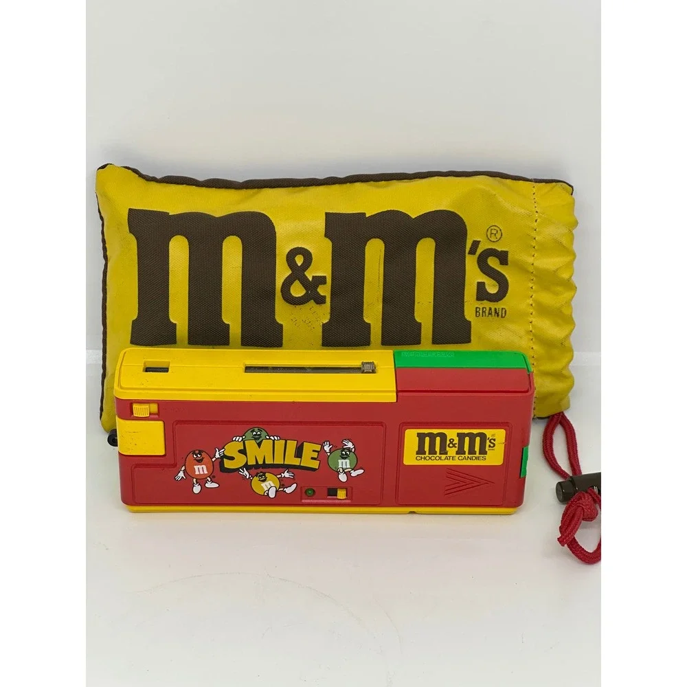 VTG M&Ms Camera Le Clic 110 Film Red Yellow Smile Characters Peanut Pouch Case
